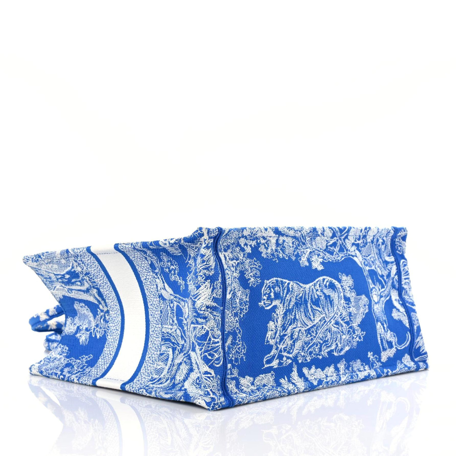 CHRISTIAN DIOR Canvas   Toile  Book Tote Fluorescent Blue