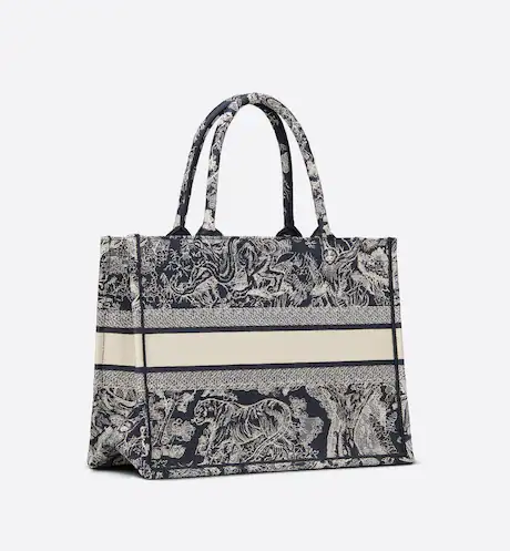 DIOR BOOK TOTE Blue Toile de  (36 x 27.5 x 16.5 cm)