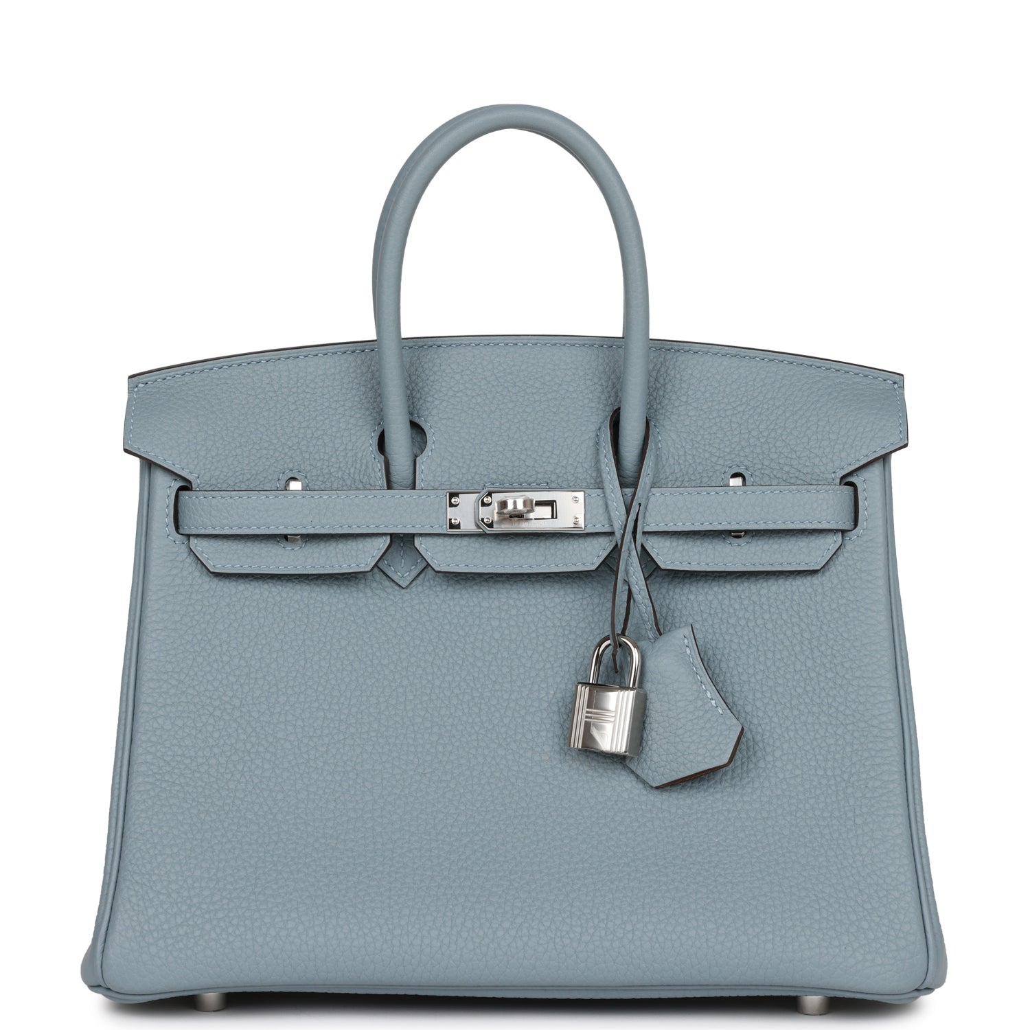 HE&&ME Birkin 25 Bleu Lin Verso Togo Palladium Hardware