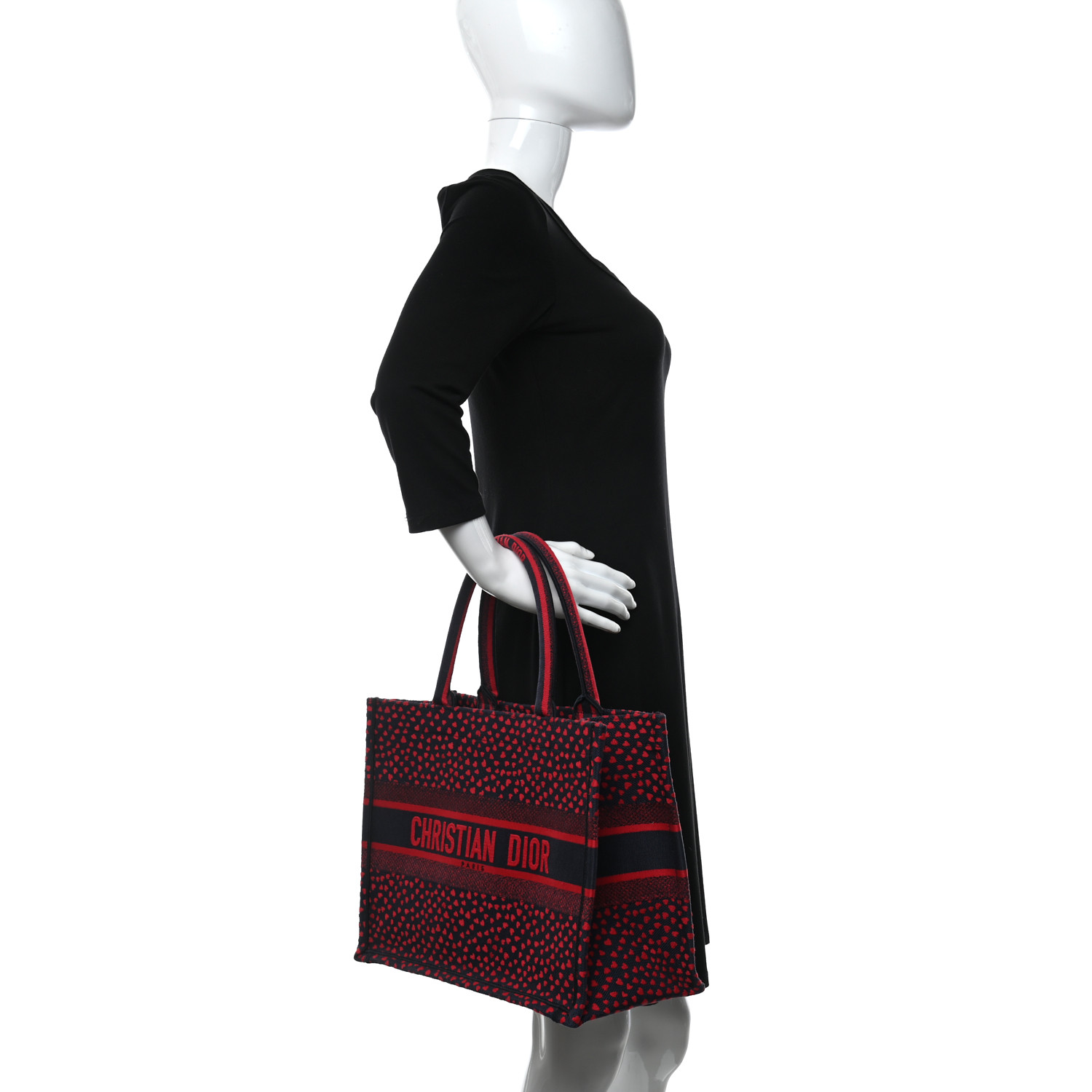 CHRISTIAN DIOR Pop Heart I Love Paris Book Tote Red