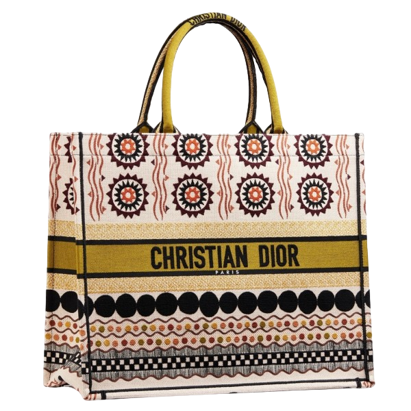 Dior Book Tote Bag In ed Geometric Canvas