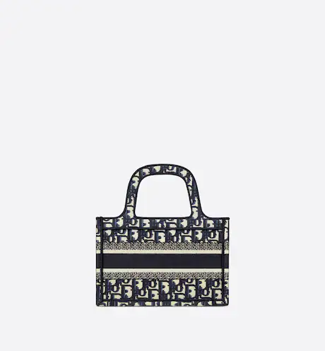 MINI DIOR BOOK TOTE Blue Dior  (22.5 x 15 x 6 cm)