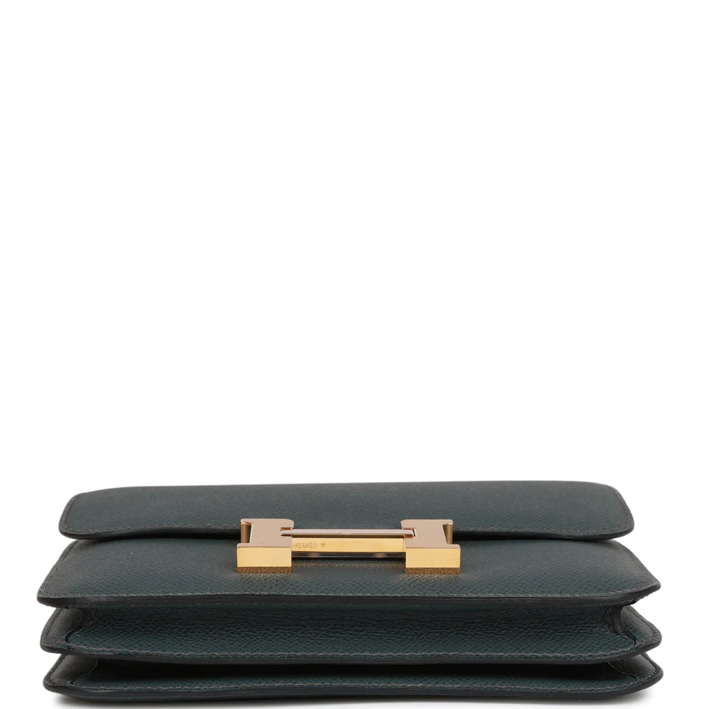 HE&&ME Constance 18 Bleu Orage Epsom Gold Hardware