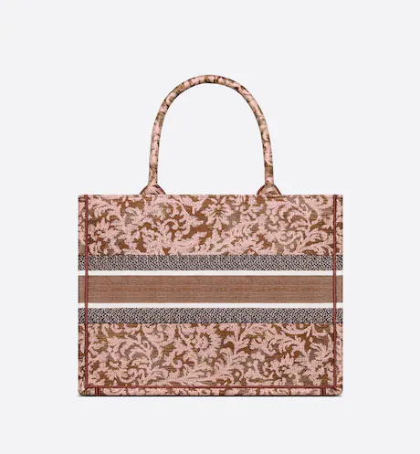 DIOR BOOK TOTE Metallic Pink  (36 x 27.5 x 16.5 cm)