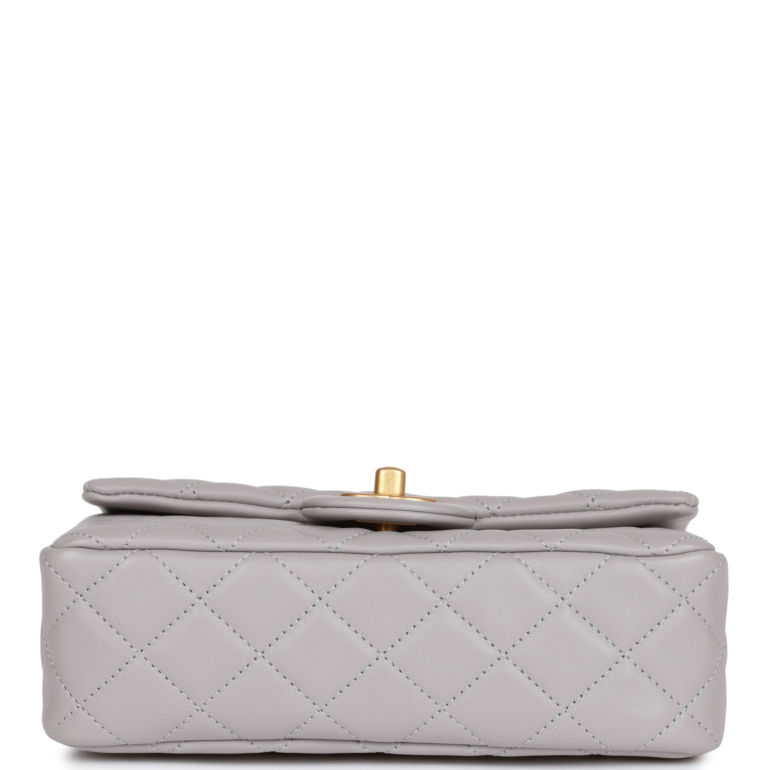 Mini Flap Bag Light Grey  Hardware