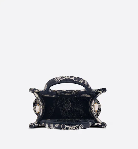 MINI DIOR BOOK TOTE PHONE BAG Blue Toile de  (13 x 18 x 5 cm)