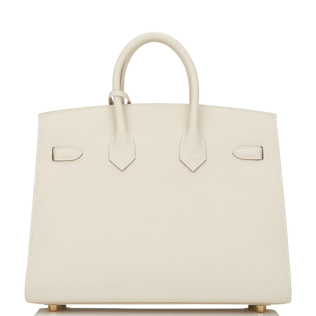 HE&&ME Birkin Sellier 25 Craie Epsom Gold Hardware