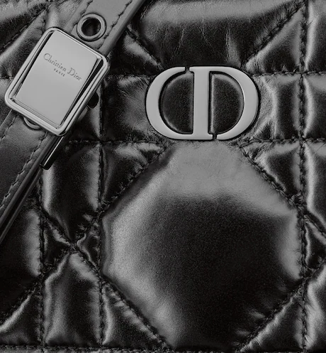 DIOR CARO BOX BAG Black  Calfskin