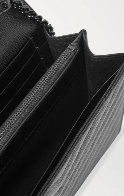 Mini quilted textured-leather shoulder bag