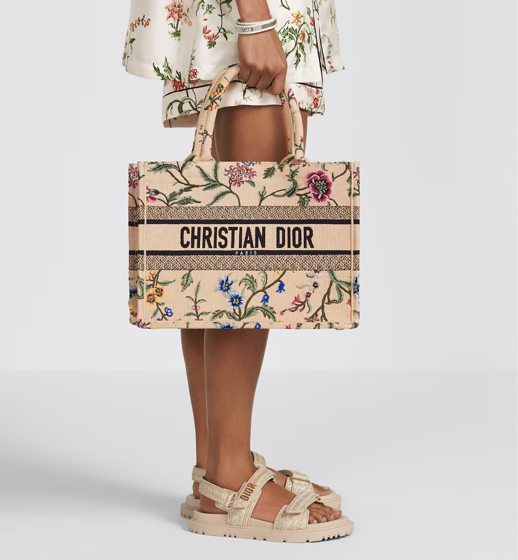 DIOR BOOK TOTE Natural   with Dior  (36 x 27.5 x 16.5 cm)