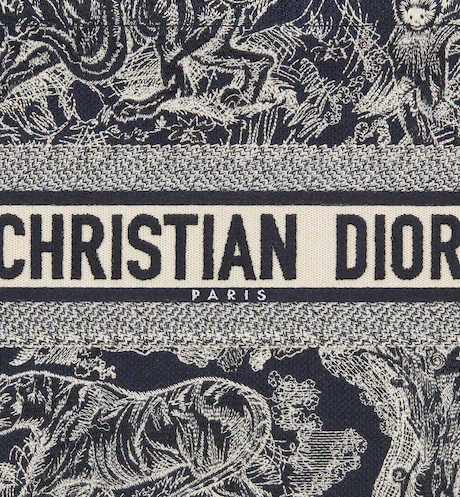 DIOR BOOK TOTE Blue Toile de  (36 x 27.5 x 16.5 cm)