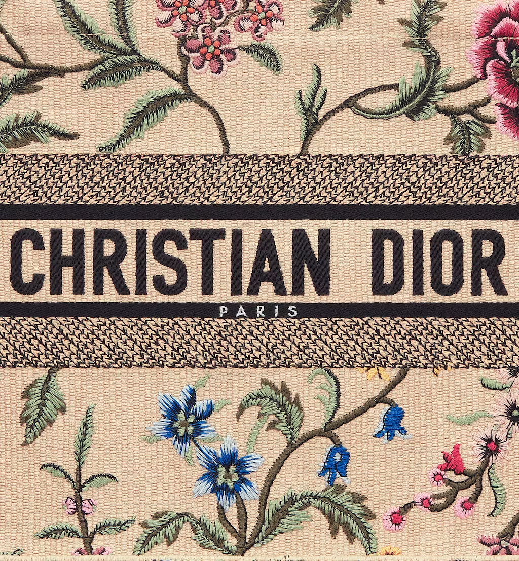 DIOR BOOK TOTE Natural   with Dior  (36 x 27.5 x 16.5 cm)