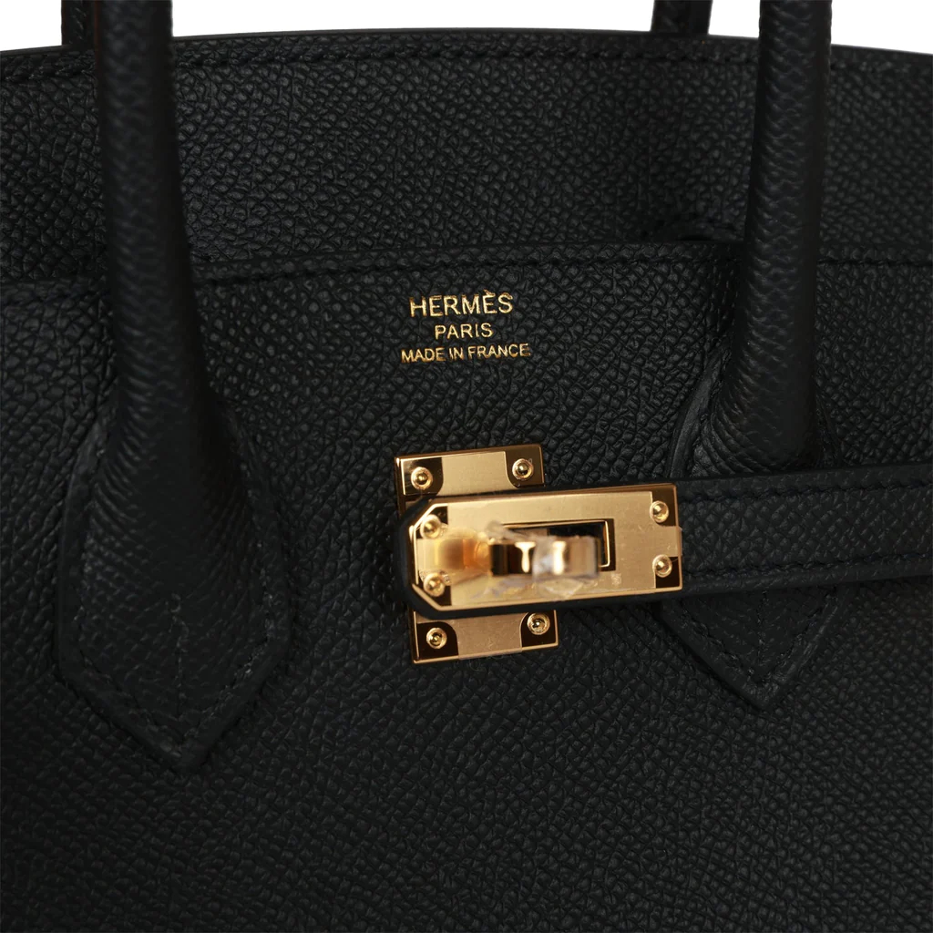 HE&&ME Birkin Sellier 25 Black Epsom Gold Hardware