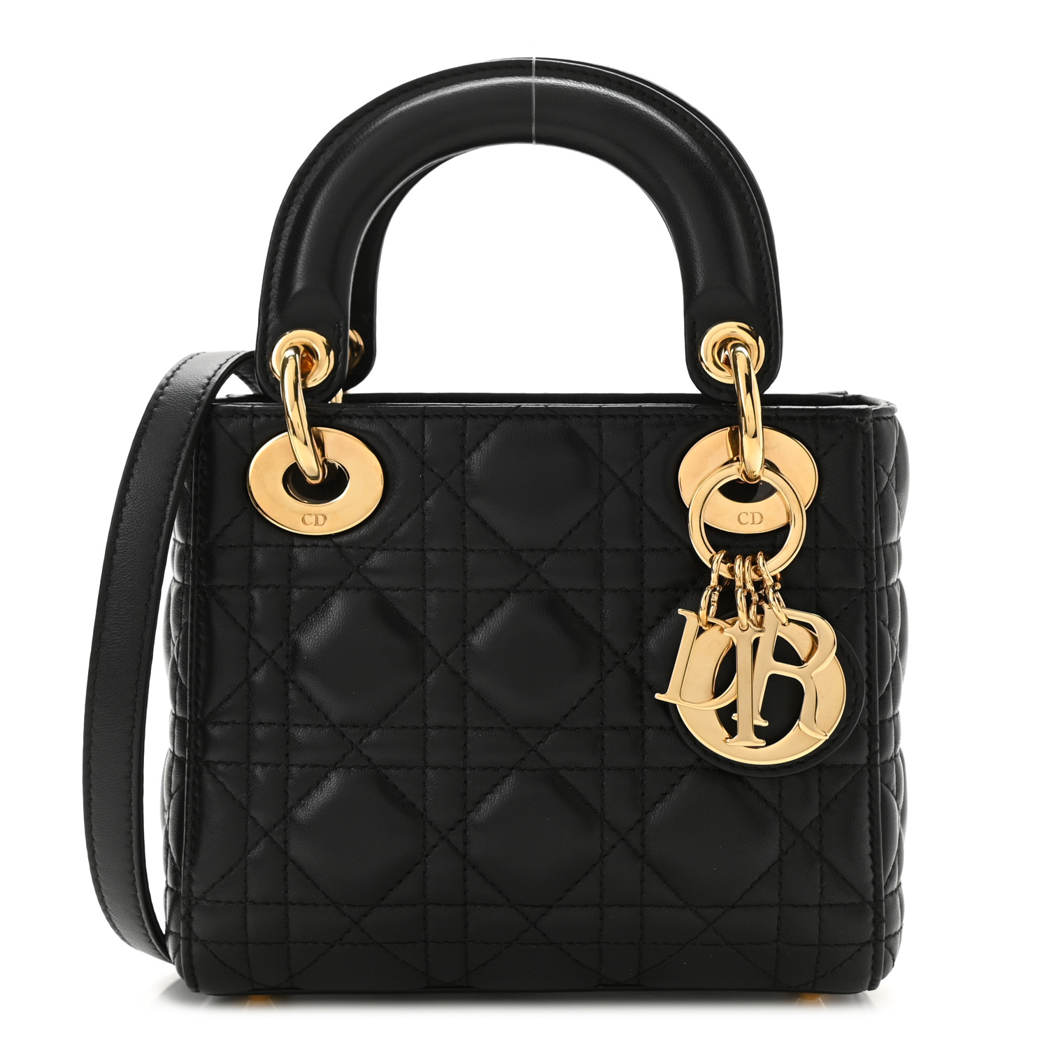 CHRISTIAN  Mini Lady Dior Black