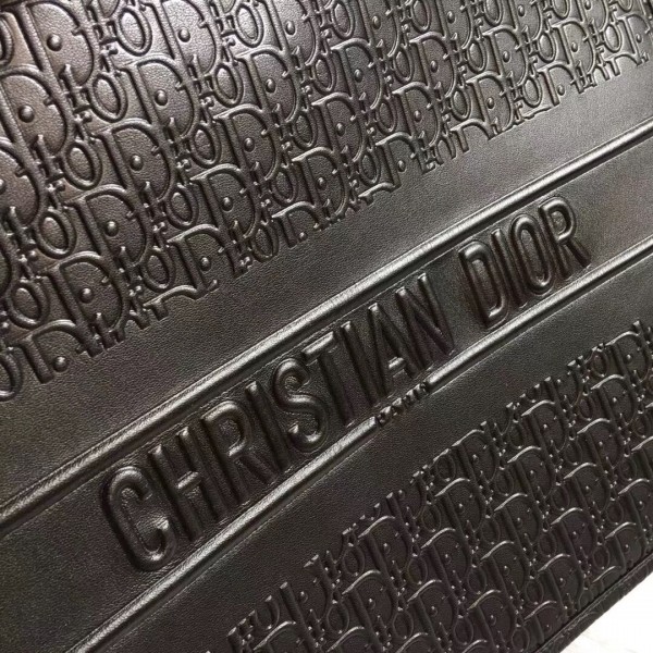 Dior Book Tote Bag In Black  Calfskin