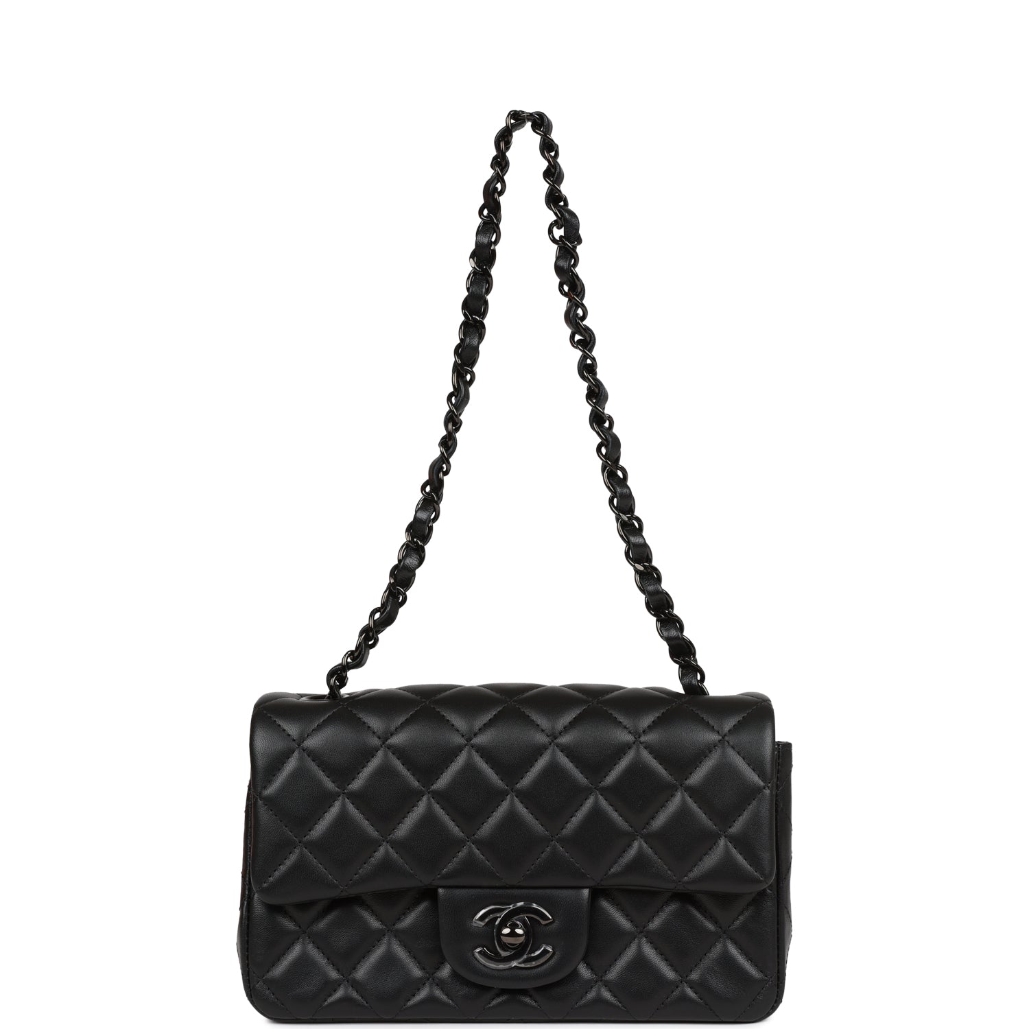 Mini Flap Bag SO Black  Black Hardware for MR