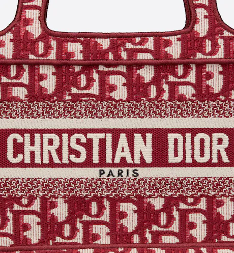 MINI DIOR BOOK TOTE Burgundy Dior  (22.5 x 15 x 6 cm)