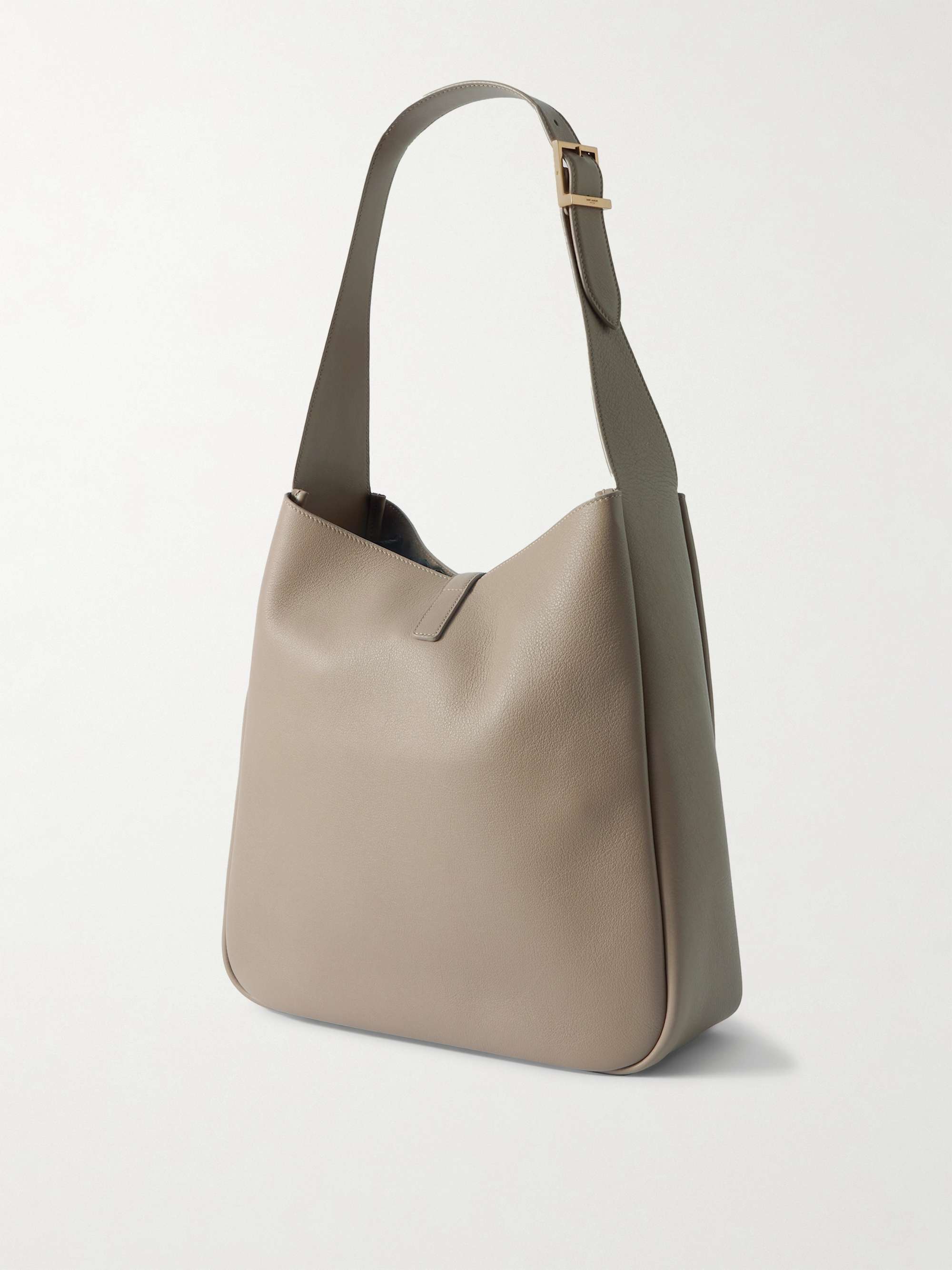 Leather large shoulder bag