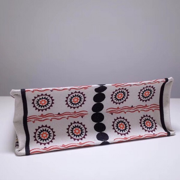 Dior Book Tote Bag In ed Geometric Canvas