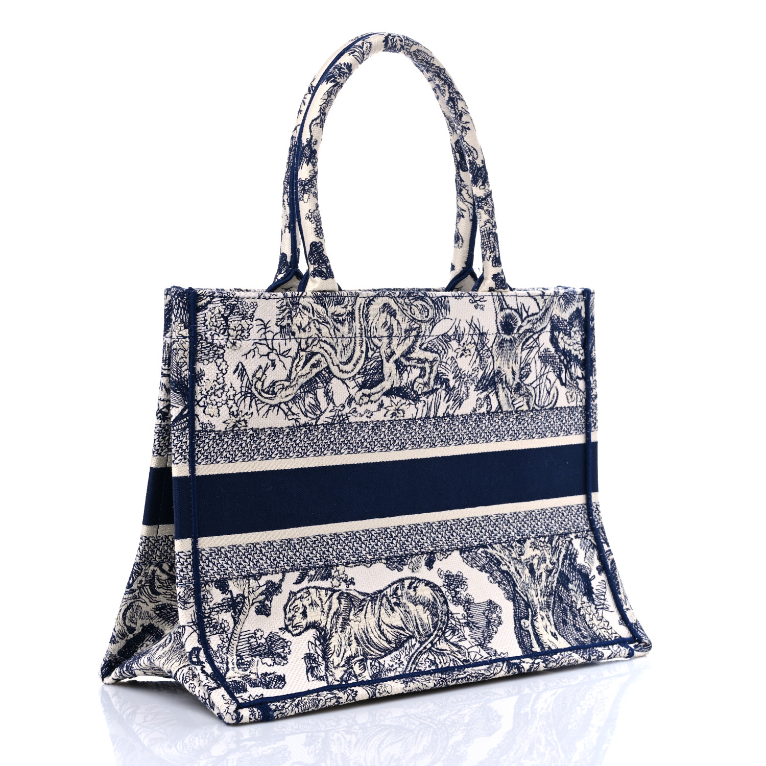 CHRISTIAN DIOR Canvas   Toile  Book Tote Blue