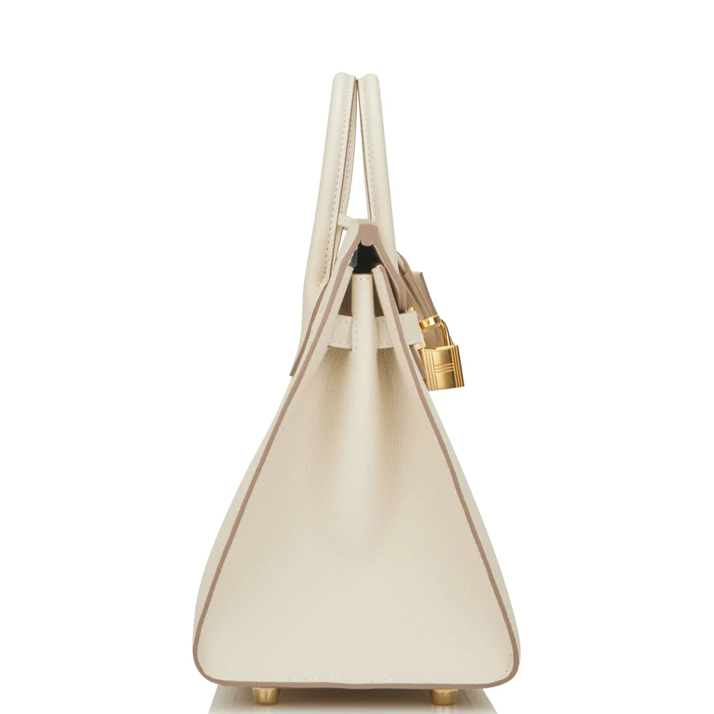 HE&&ME Birkin Sellier 25 Craie Epsom Gold Hardware
