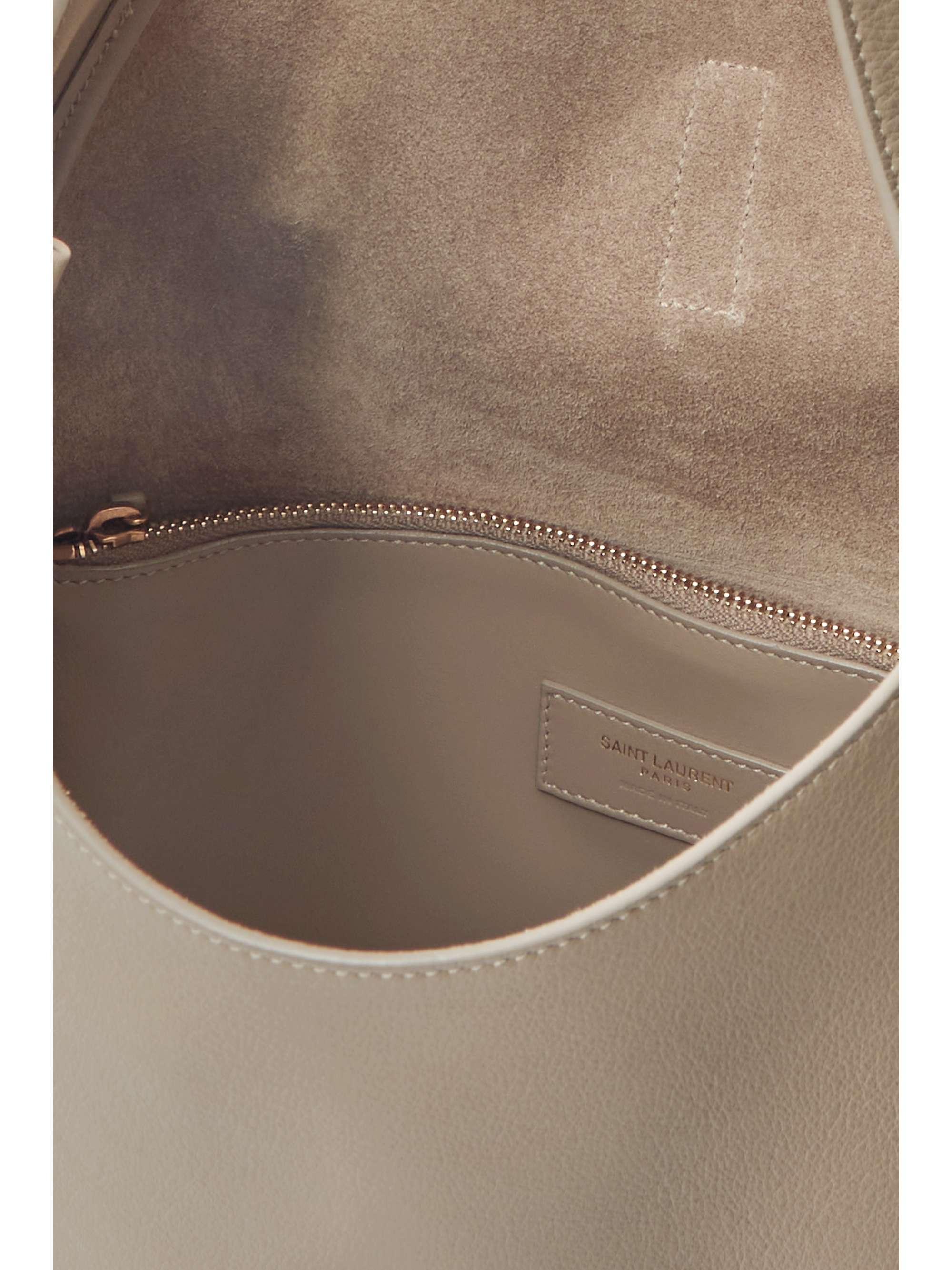 Leather large shoulder bag