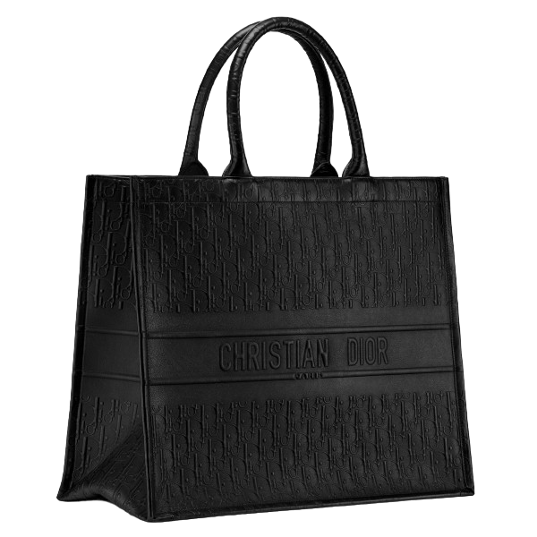 Dior Book Tote Bag In Black  Calfskin