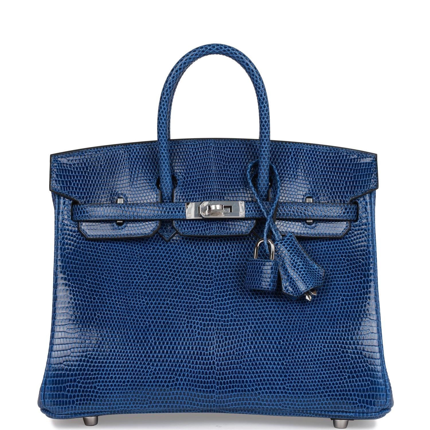 HE&&ME Birkin 25 Bleu Saphir Lizard Palladium Hardware
