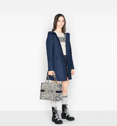 DIOR BOOK TOTE Blue Toile de  (36 x 27.5 x 16.5 cm)
