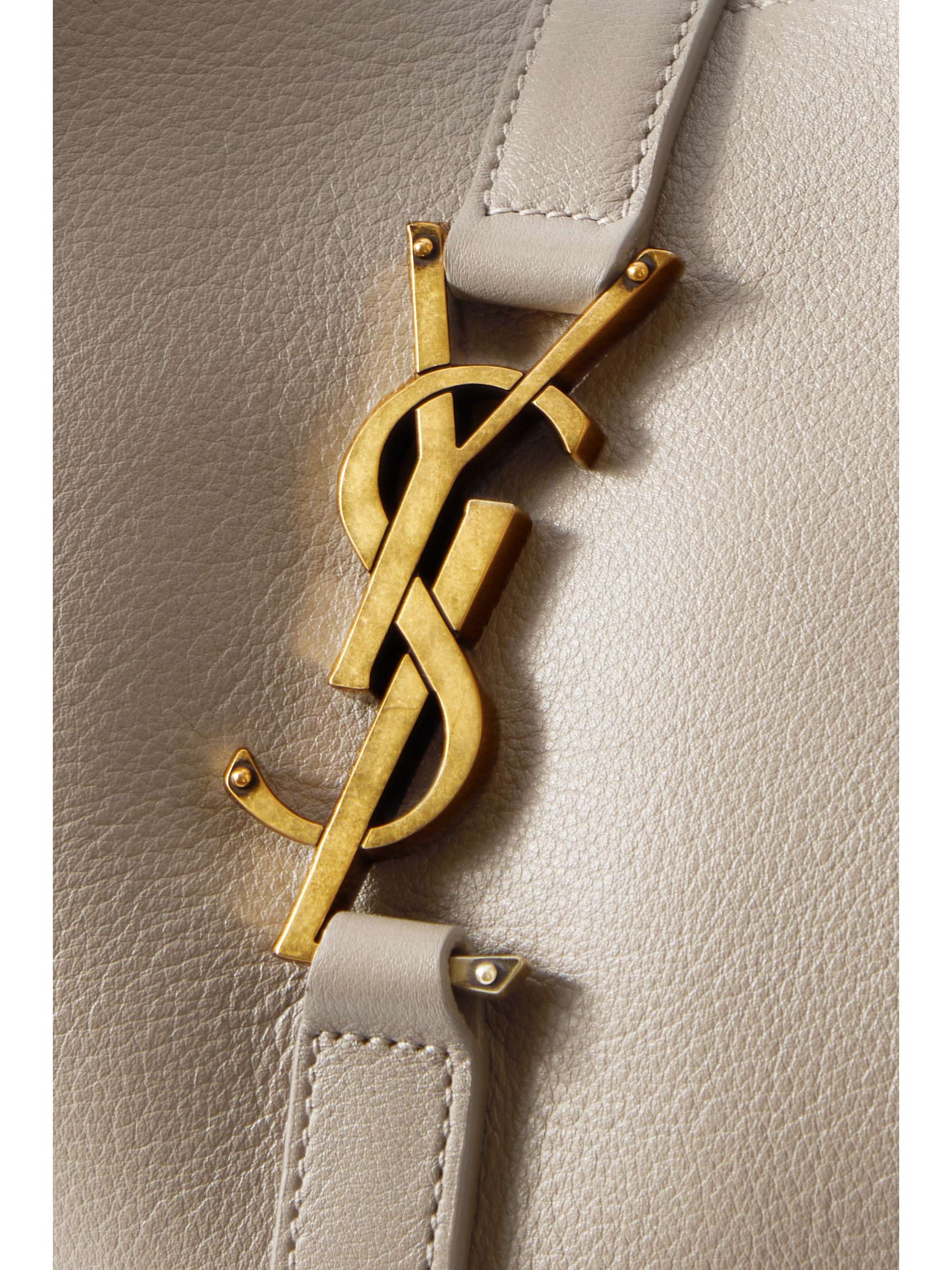 Leather large shoulder bag