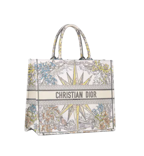 LARGE DIOR BOOK TOTE White  (42 x 35 x 18.5 cm)