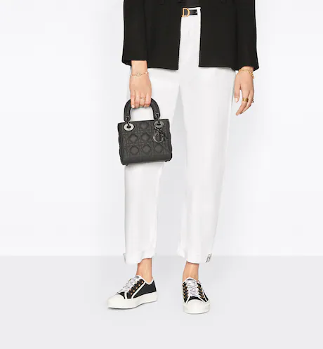 MINI LADY DIOR BAG Black  Calfskin