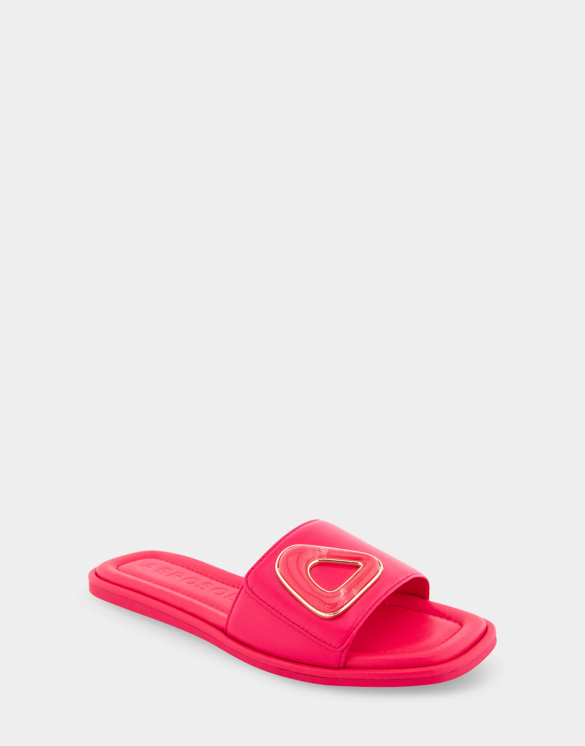 Blaire Virtual Pink Leather Ornamented Slide