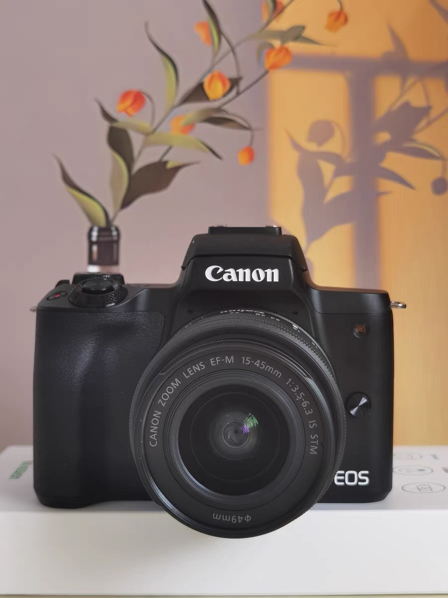 Canon EOS M50 Mark II Content Creator Kit, Mirrorless 4K Vlogging Camera Kit Includes EF-M 15-45mm Lens, Tripod Grip, Stereo Microphone