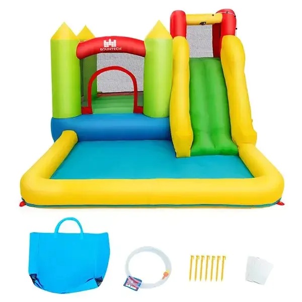 【Sports&Outdoors】9.2' x 11.5' bounce house with water slide (with pump)