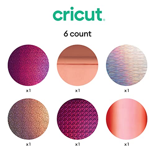 Cricut Vinyl Permanent - Holographic Pink Sampler, 12x12 Vinyl Sheets &  Adhesive Foil, Adhesive Vinyl for Cricut Machines, Create Long-Lasting DIY  Projects (Pack of 6)