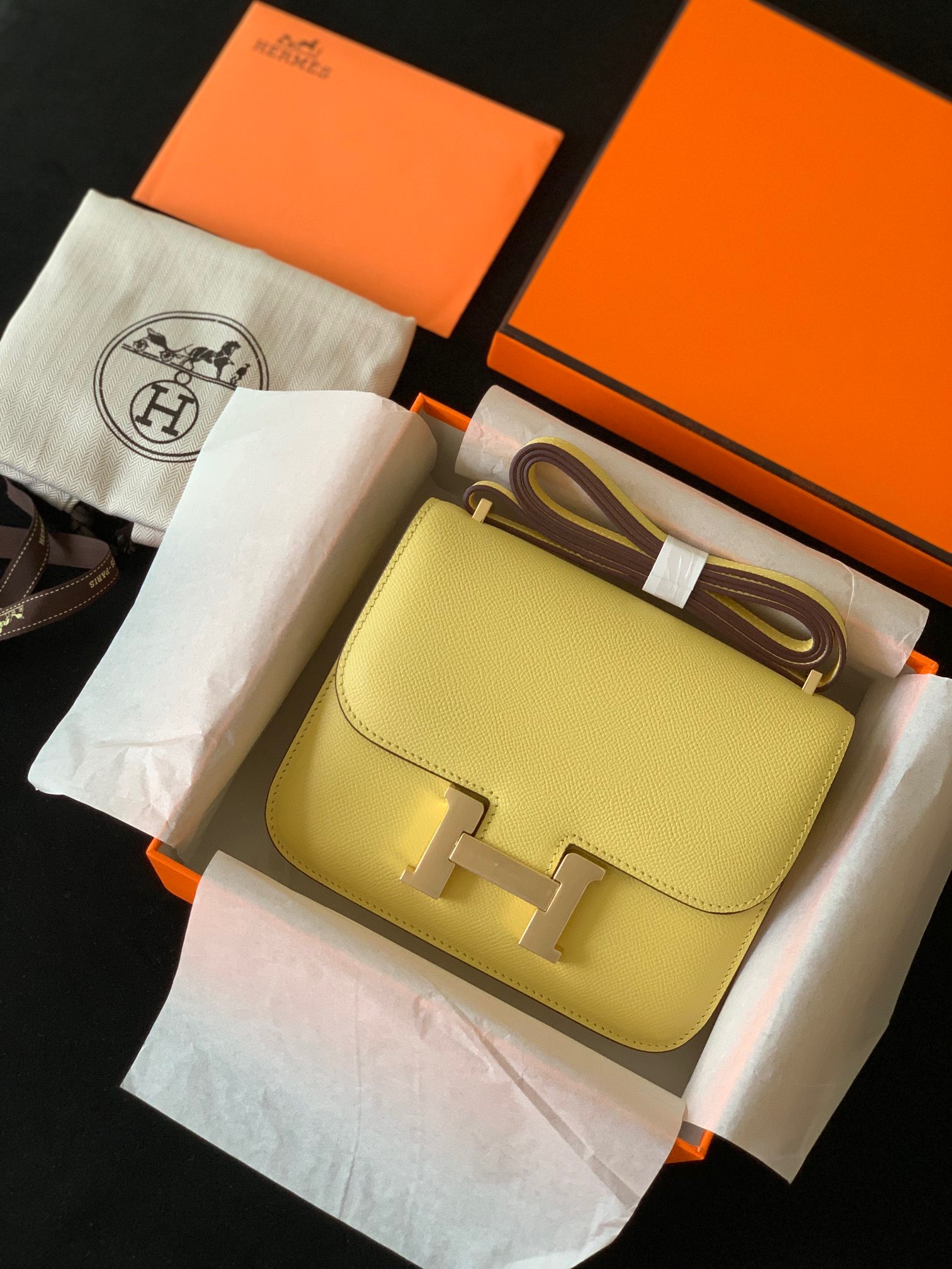 Hermes Constance 19-24cm Epsom Yellow - Missdreams@proton.me