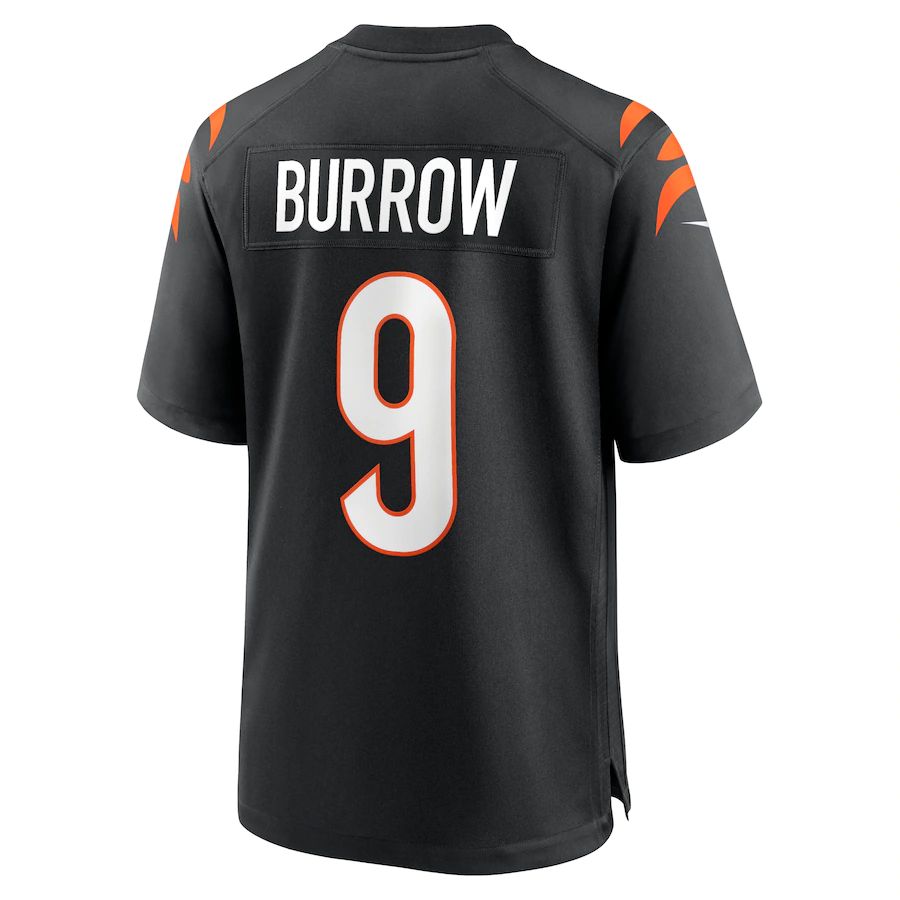 C.Bengals #9 Joe Burrow Black Player Game Jersey Stitched American ...