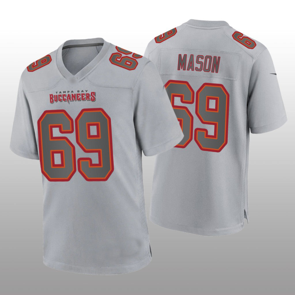 TB.Buccaneers #69 Shaq Mason Gray Atmosphere Game Jersey Stitched ...