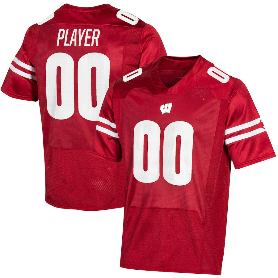 Custom W.Badgers Under Armour PickAPlayer NIL Replica Football Jersey