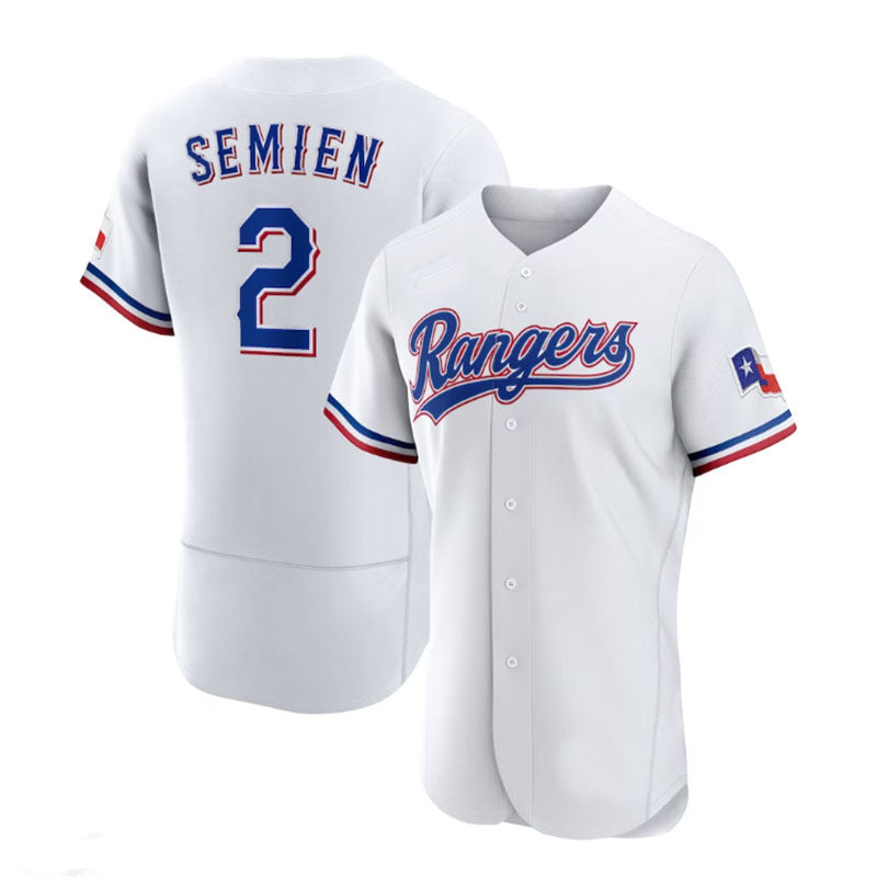 Texas Rangers #2 Marcus Semien White Home Authentic Player Jersey ...