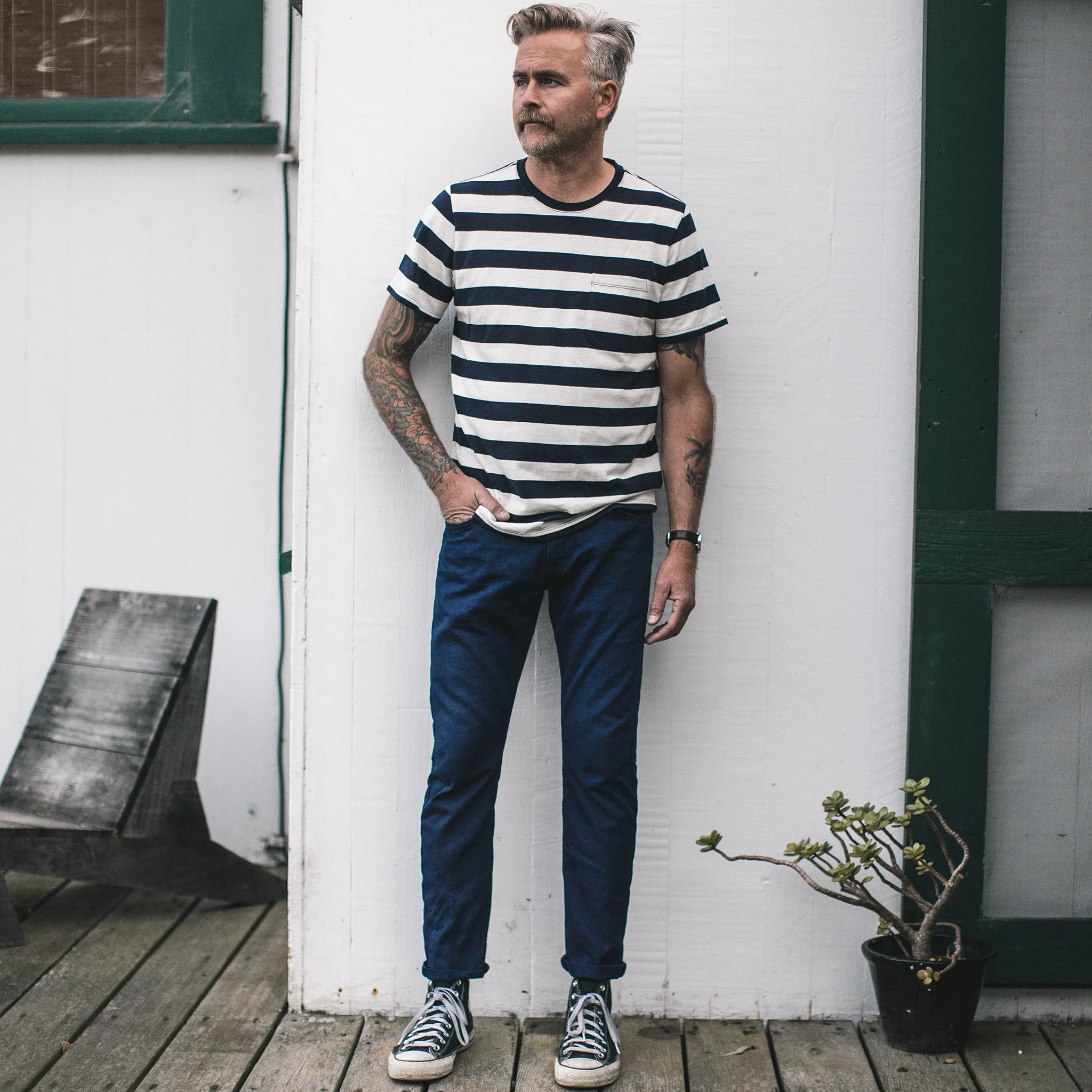 The Slim Jean in Double Indigo Standard