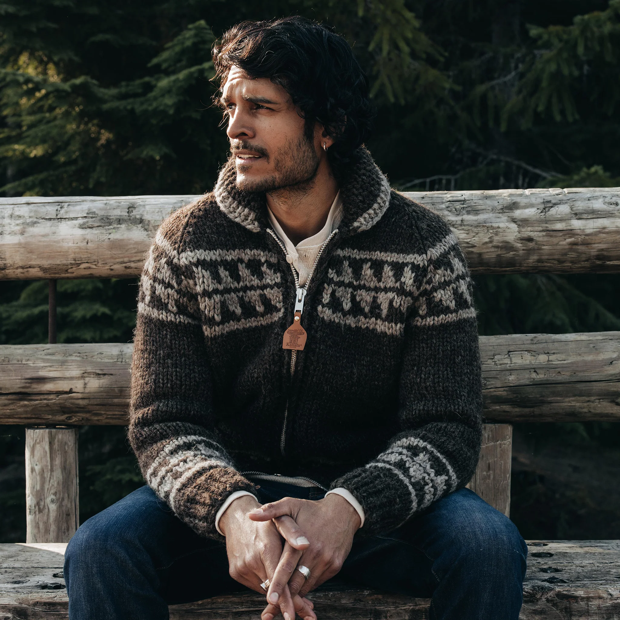 The Seawall Hand-Knit Sweater in Mahogany