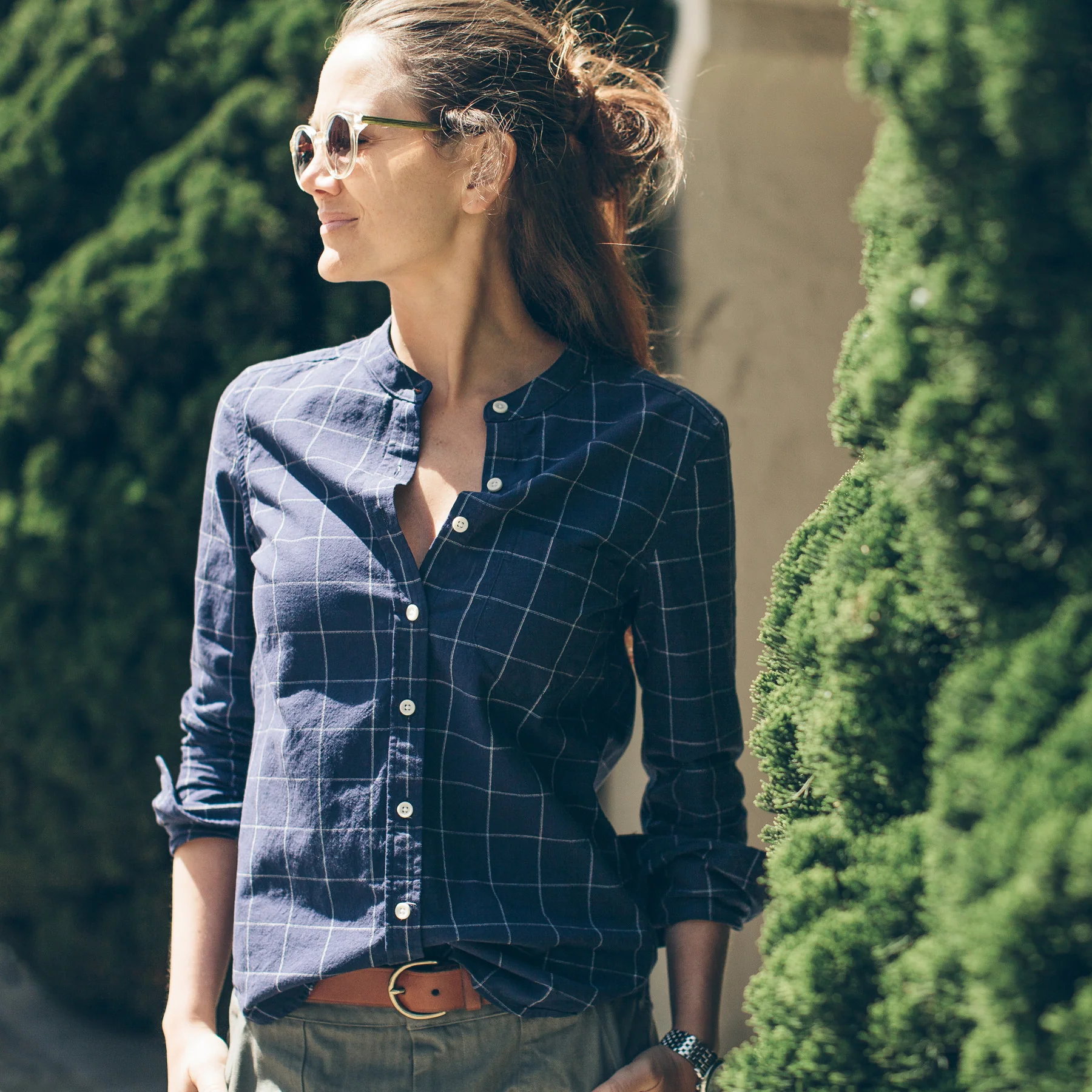 The Piper Shirt in Nautical Plaid