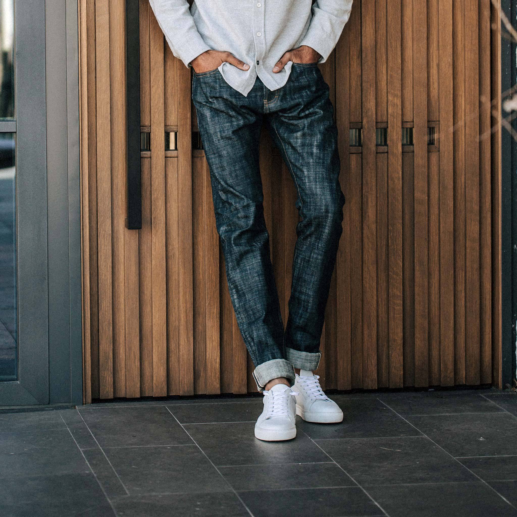 The Slim Jean in Green Cast Selvage