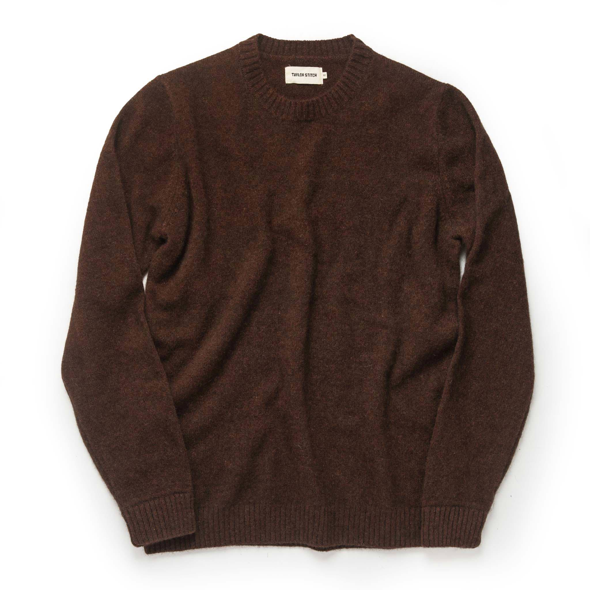 The Lodge Sweater in Heather Dark Burgundy