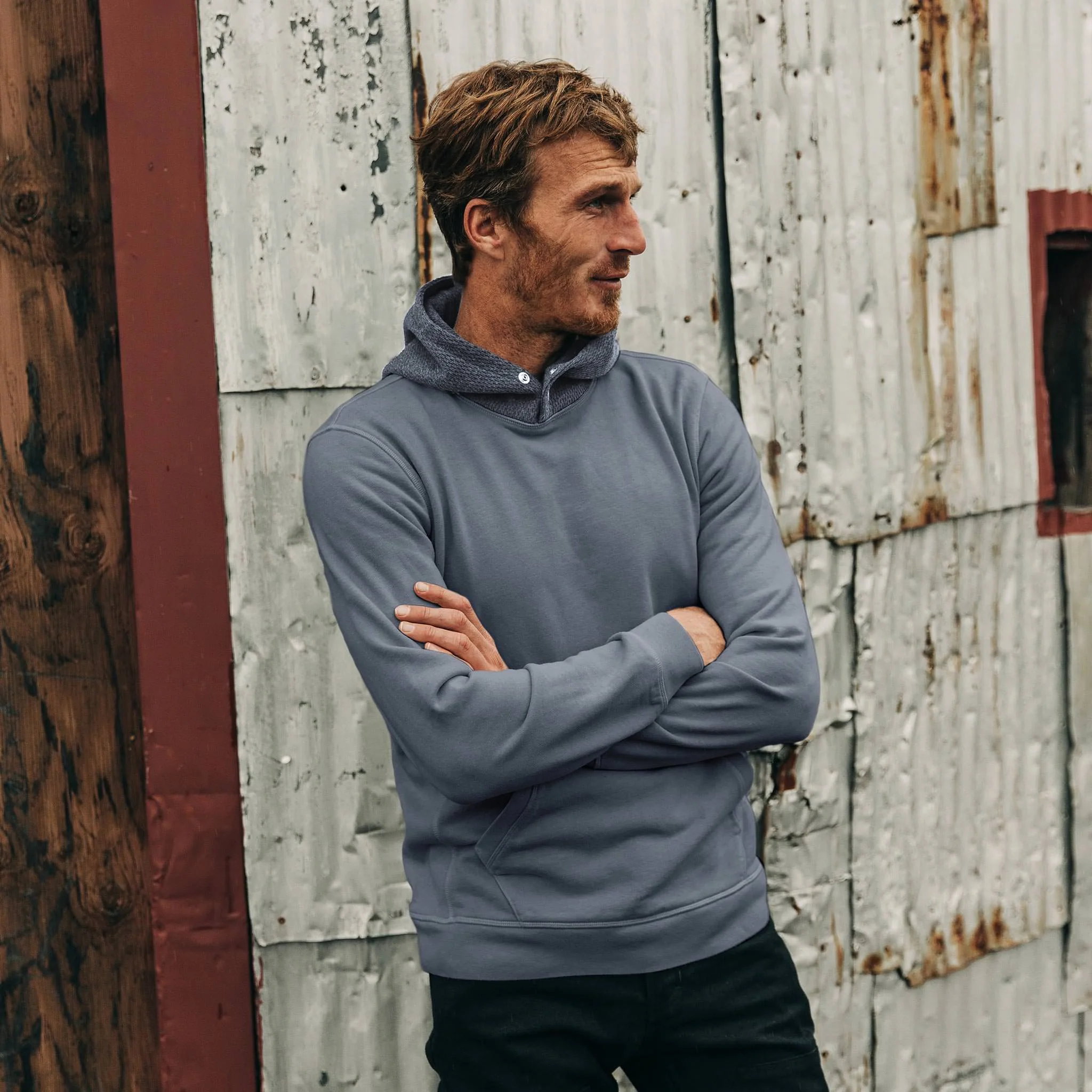 The Shackleton Hoodie in Ocean