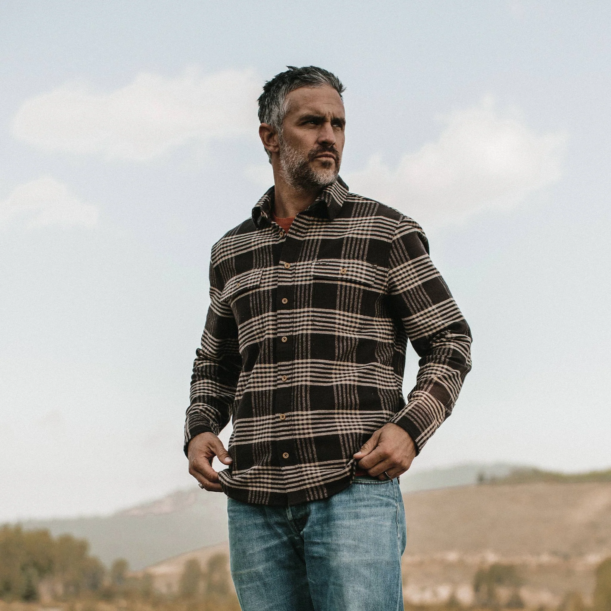 The Ledge Shirt in Espresso Plaid