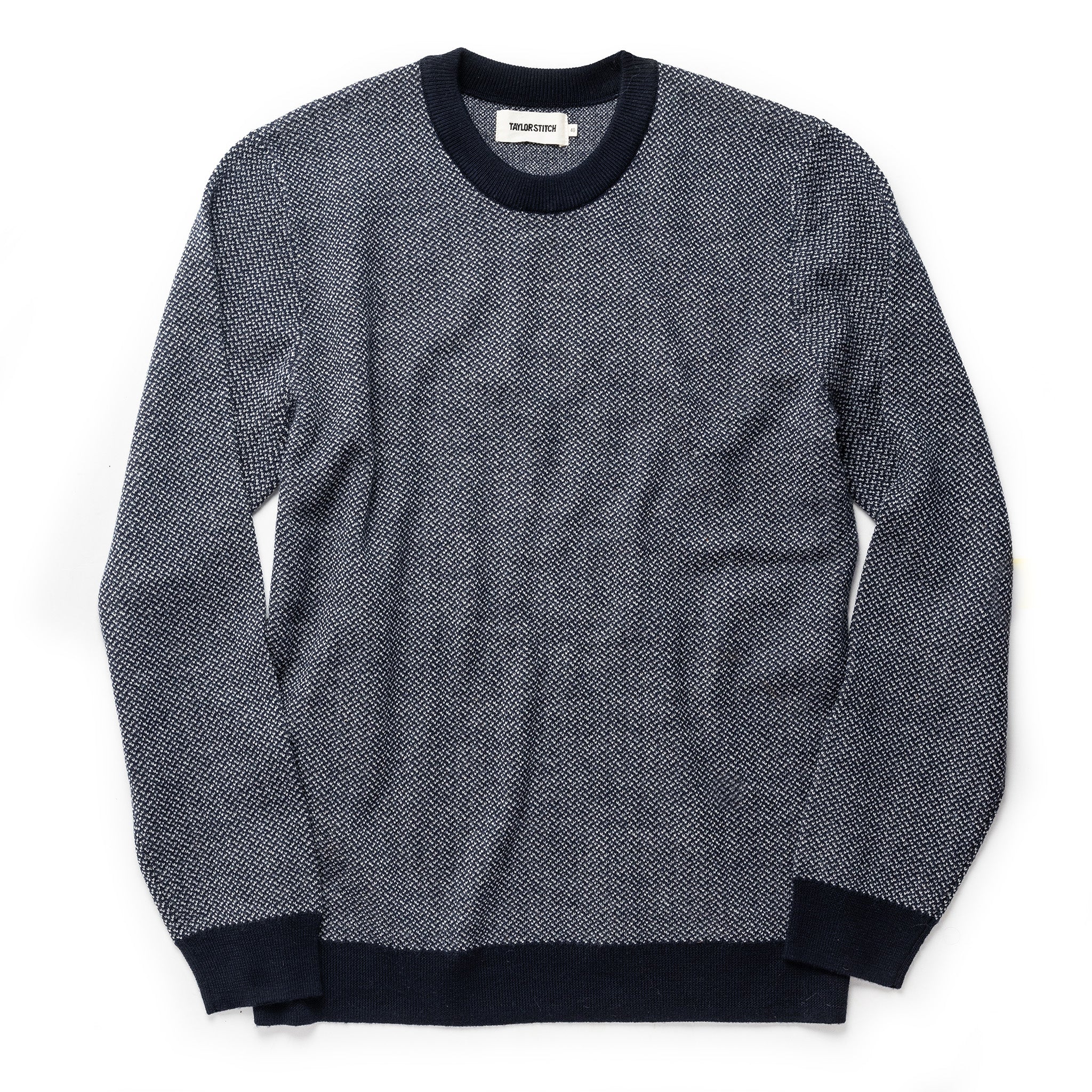 The Everett Sweater in Navy Birdseye