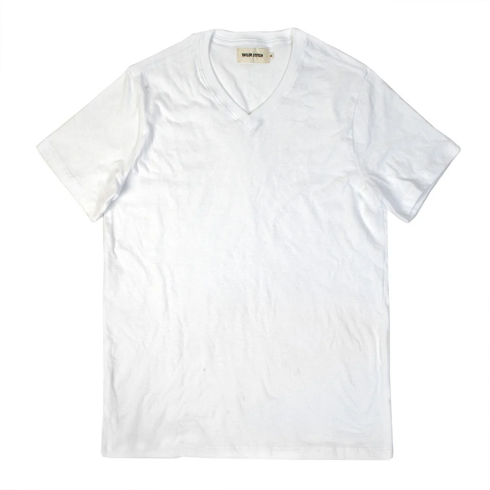 The V-Neck Tee in White
